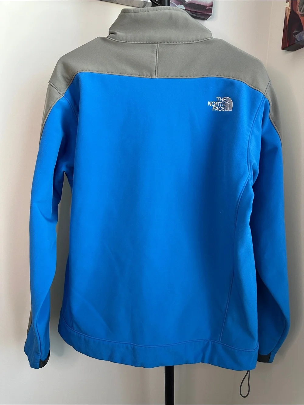 The North Face Blue and Gray Softshell Jacket